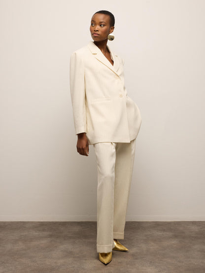 Double Leg Trousers with Pleat Detail on the Front