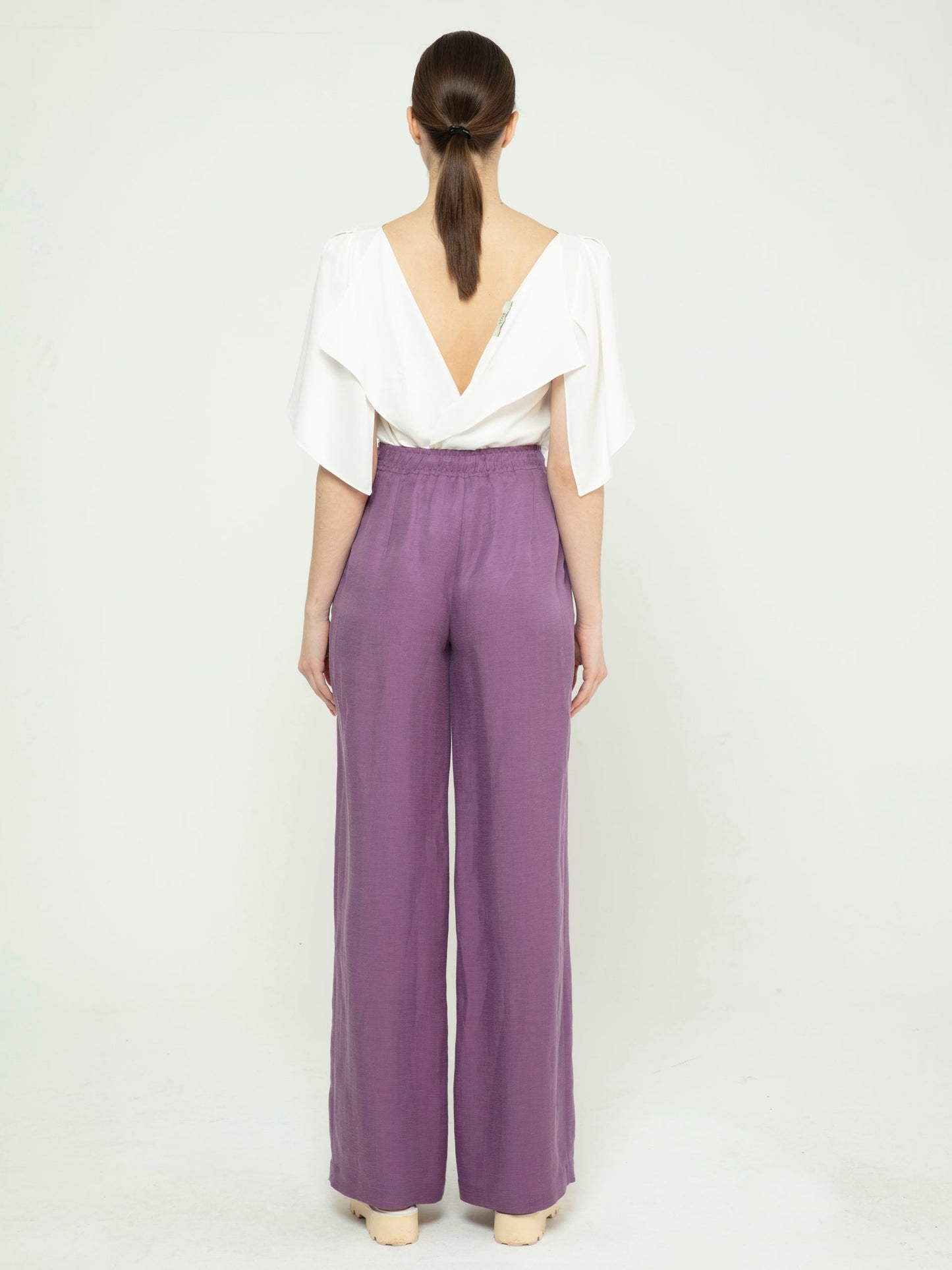 Linen Purple Pants