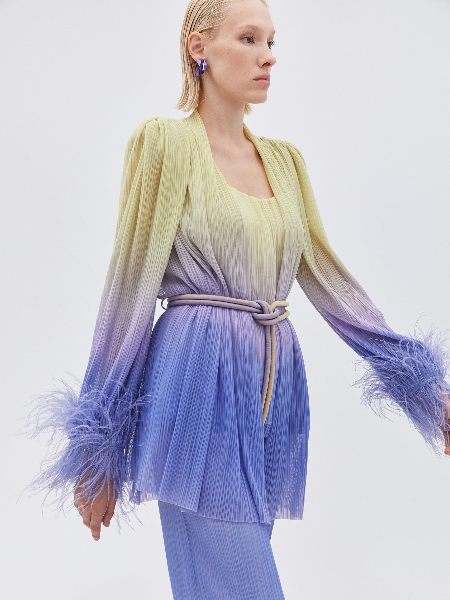 Double Color Pleated Jacket