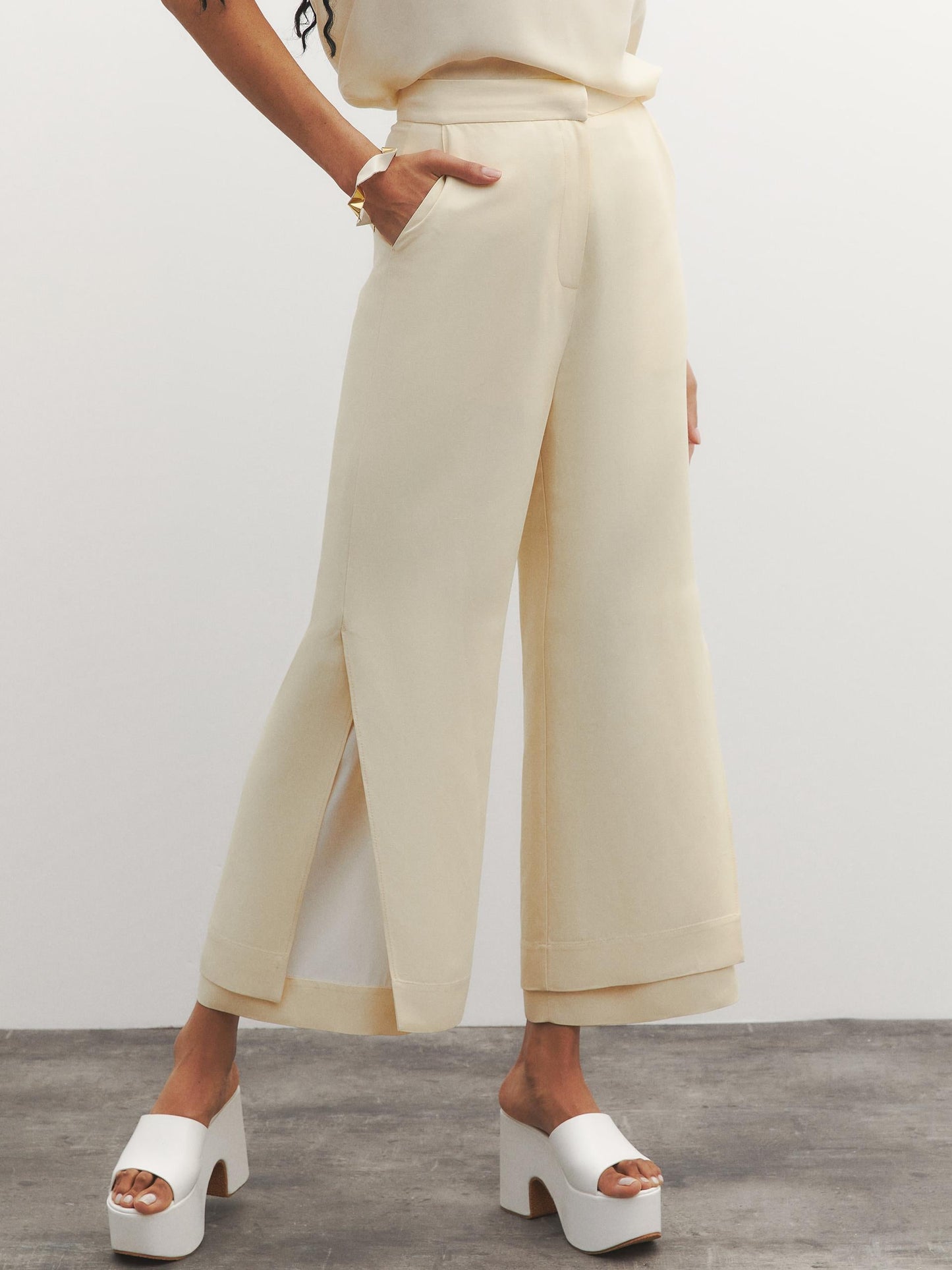 Slit Detailed Trousers