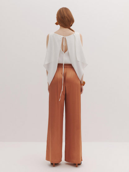 Pleat Detailed Relaxed Cut Trousers