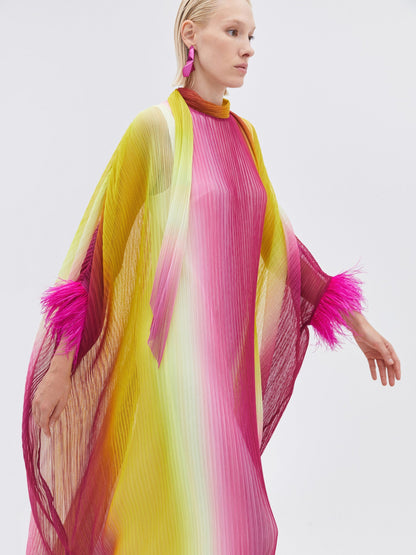 Multi Colored Pleated Dress