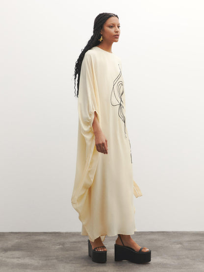 Front Embroidery Detailed Oversize Dress