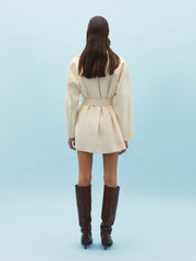 Four-Button Cream Jacket