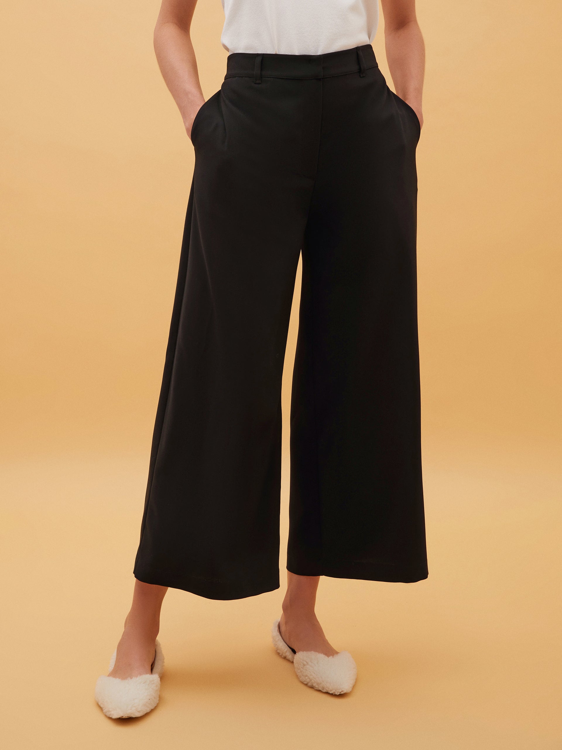 Straight Cut Black Trousers