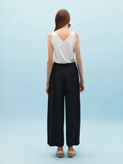 Wide Leg Black Trousers