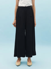 Wide Leg Black Trousers