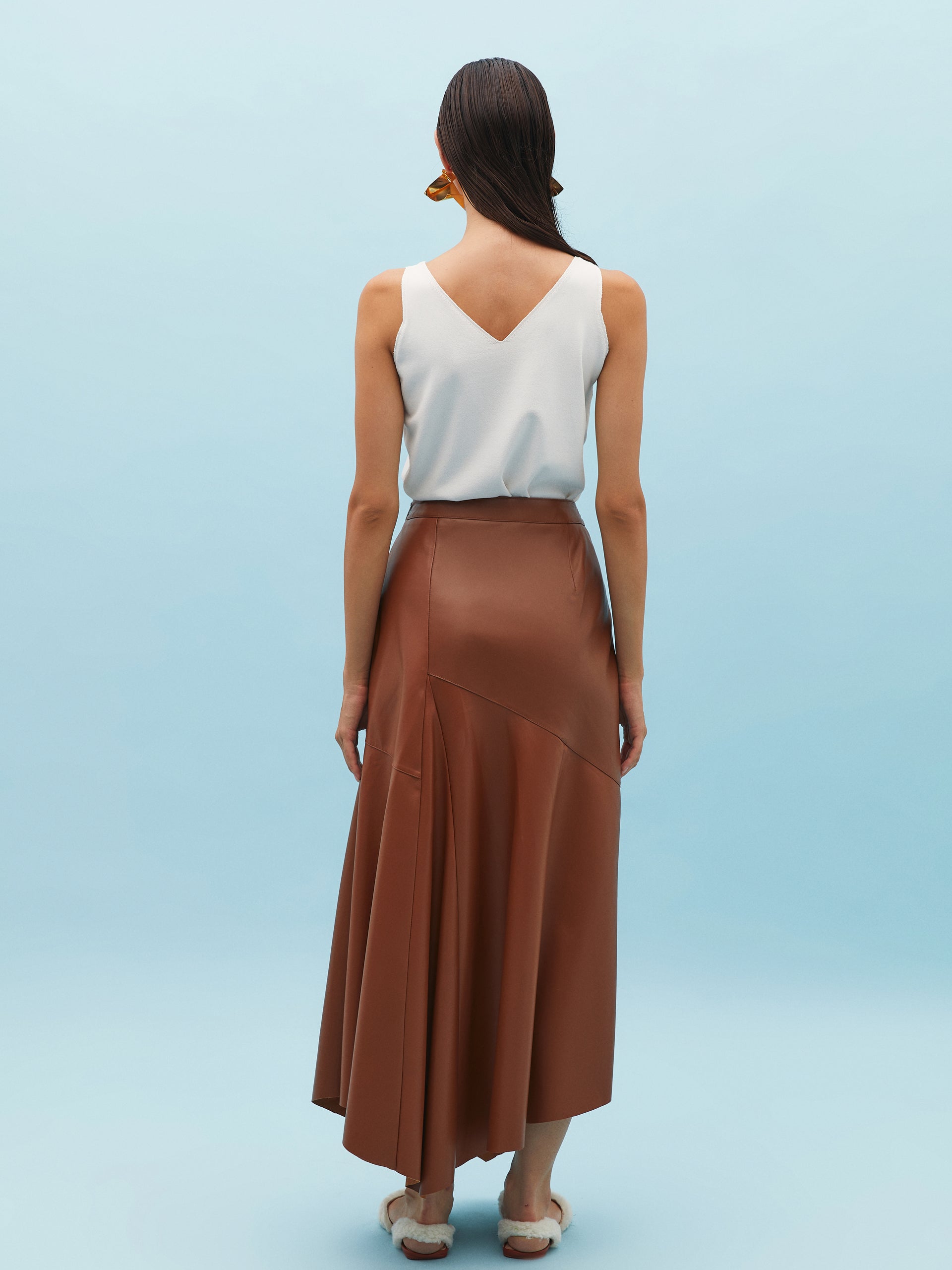 Brown Leather Skirt