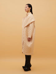 Beige Quilted Coat