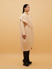 Beige Quilted Coat