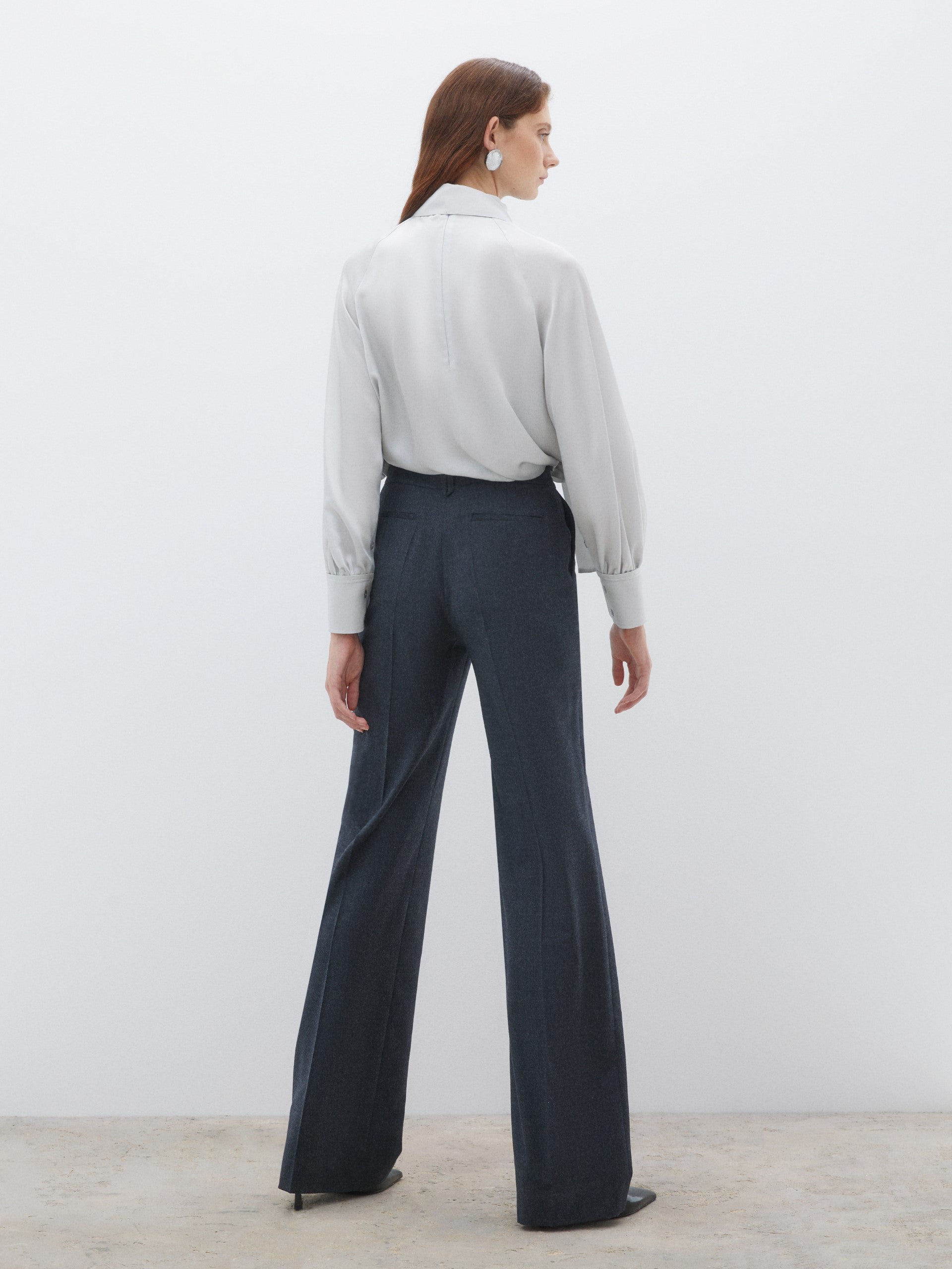 Straight Leg Gray Trousers