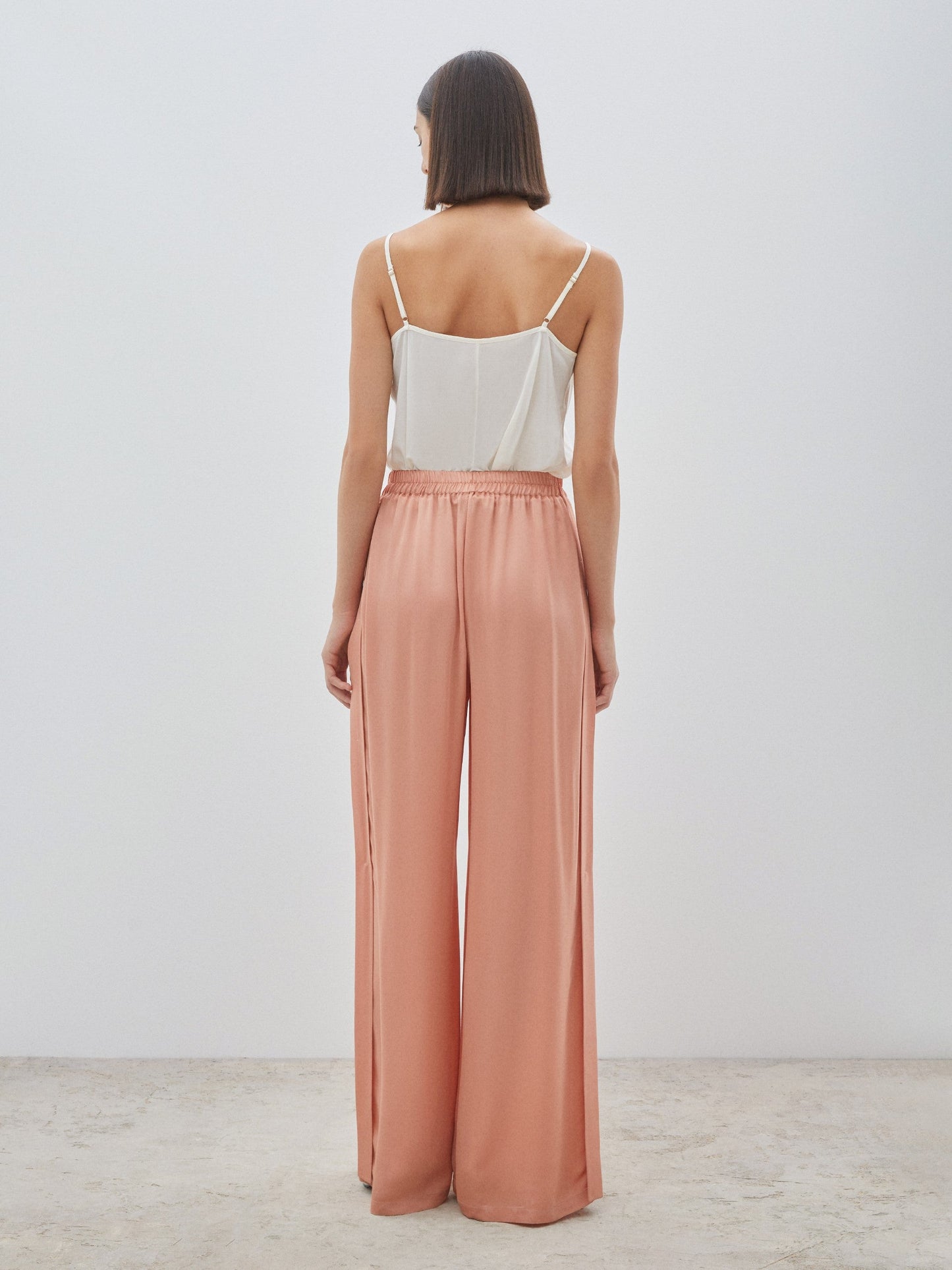 Powder Colored Wide Leg Trousers