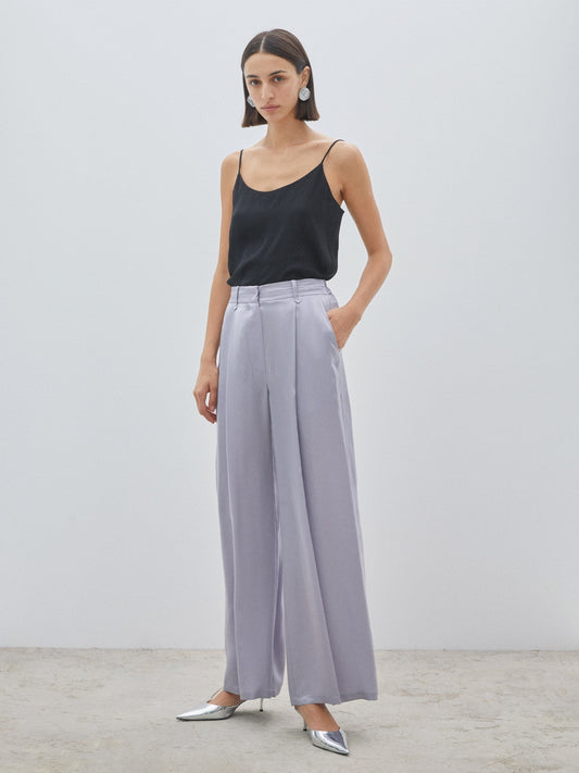Wide Leg Lilac Trousers