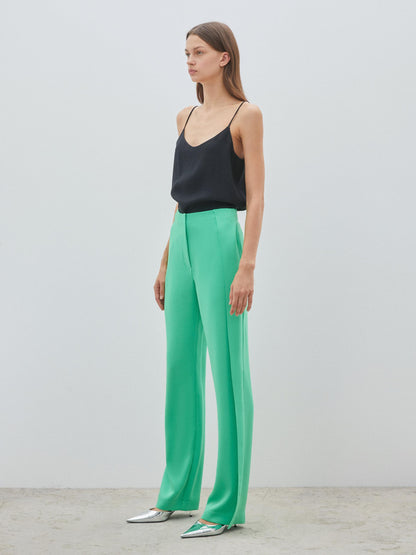 Aller Detailed Green Trousers