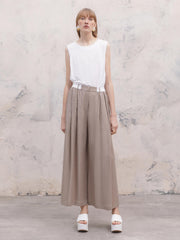 Pleat Detailed Relaxed Cut Trousers