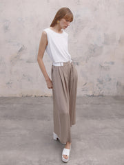 Pleat Detailed Relaxed Cut Trousers