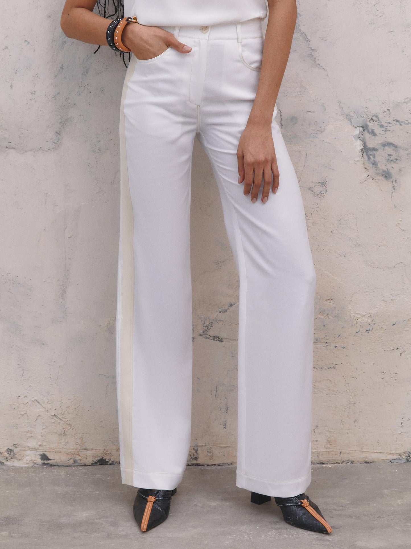 Side Band Detail Trousers