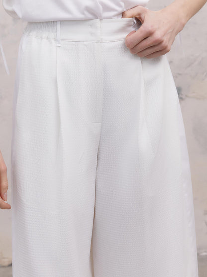 Pleated Detailed Wide Leg Trousers