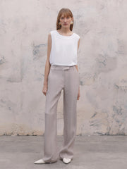 Side Pocket Detail Striped Trousers