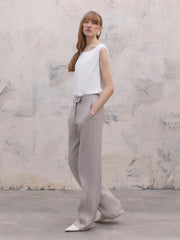 Side Pocket Detail Striped Trousers