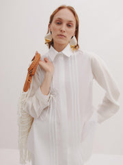 Ribbed Front Shoulder Detailed Blouse