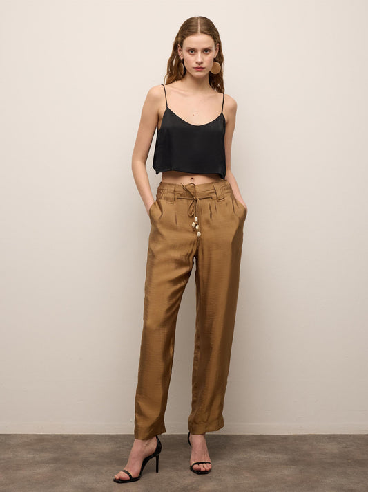 Shiny Fabric Trousers