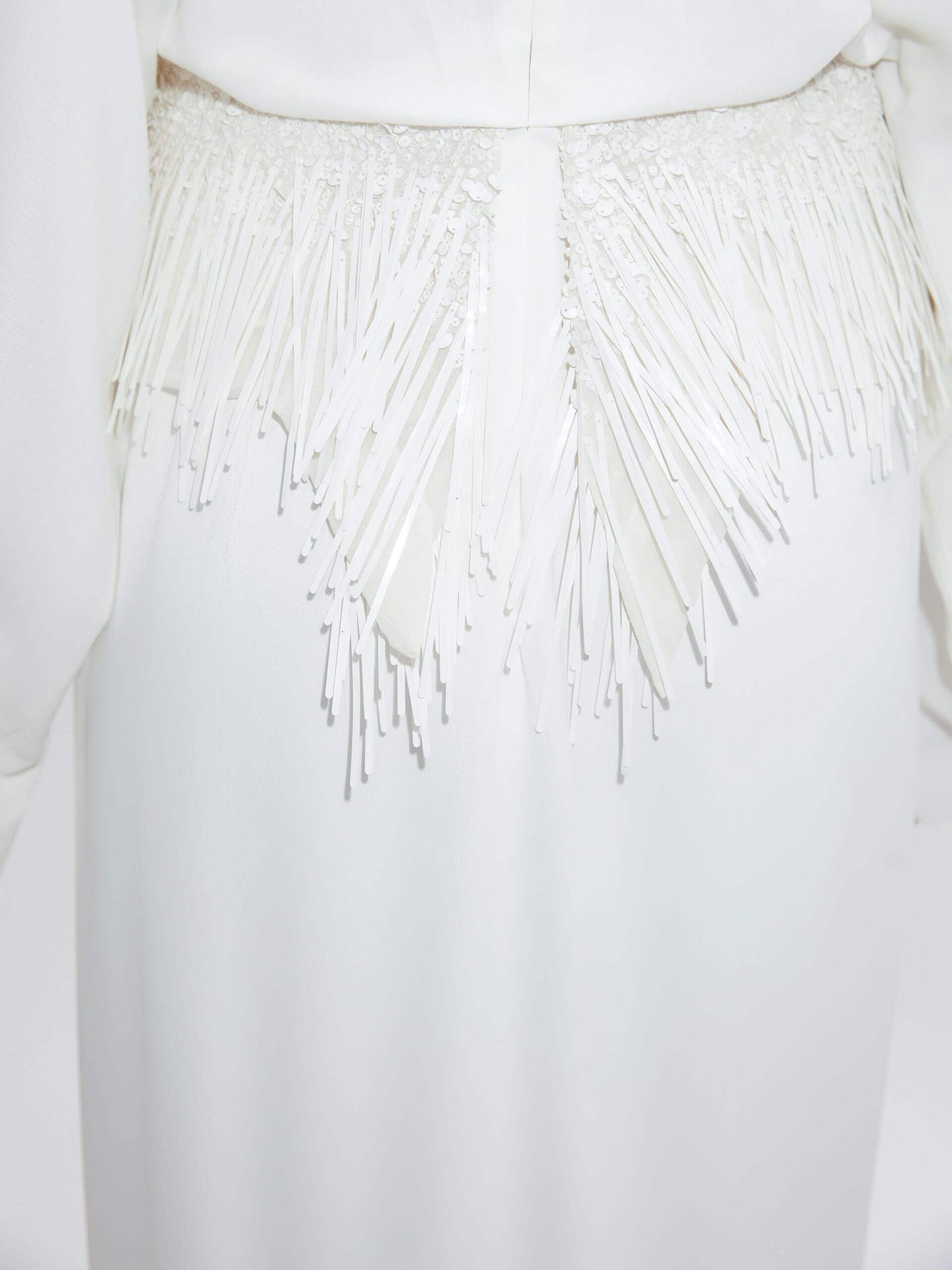 White Dress with Waist Bead Detail